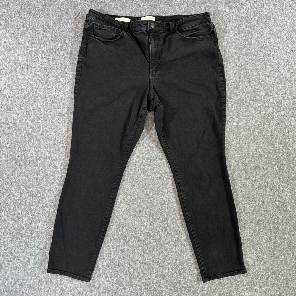 Universal Thread Jeans Womens 16/33R High Rise Skinny Black Stretch Denim